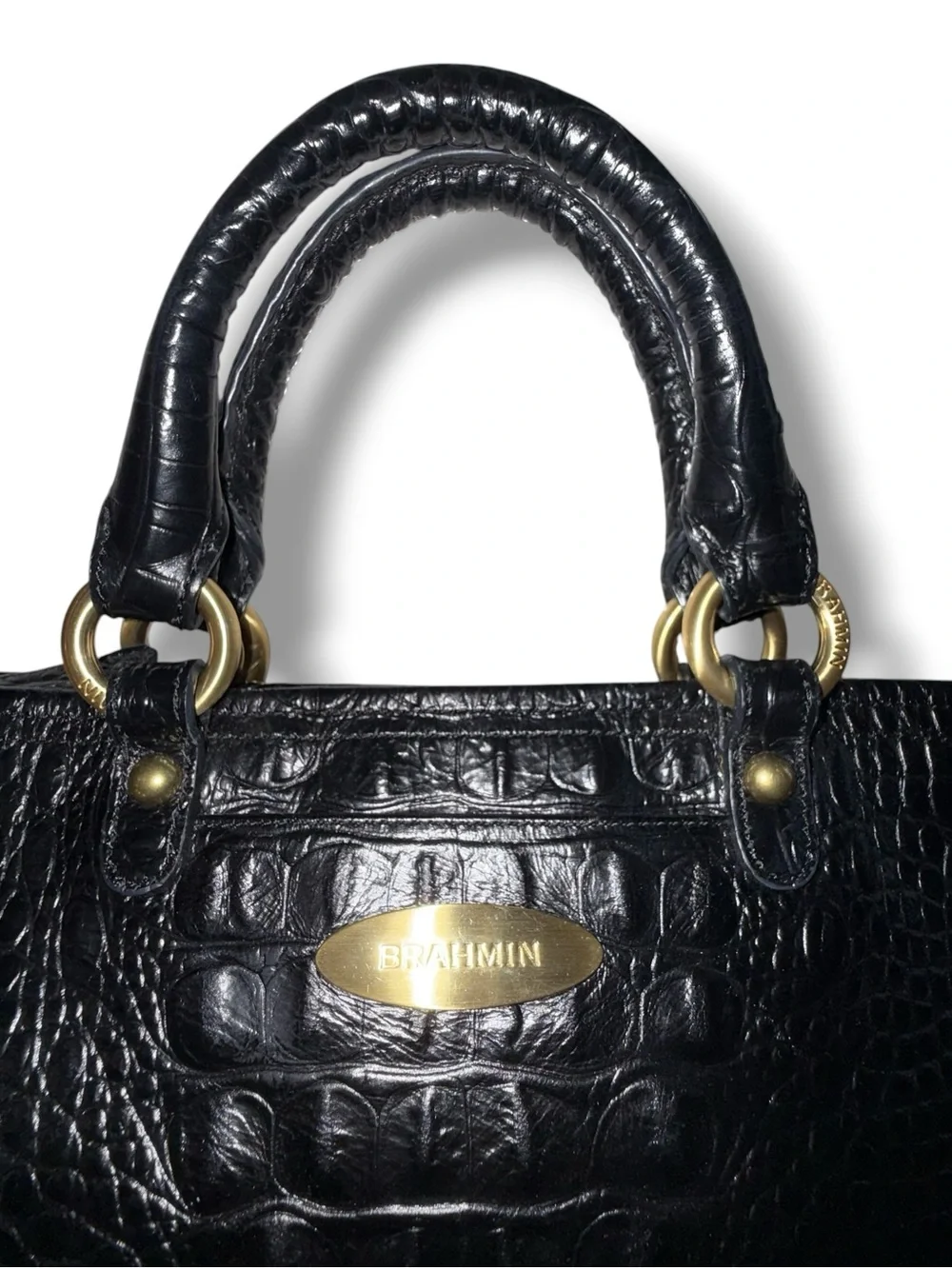 BRAHMIN – Mini Asher Satchel – Black Melbourne